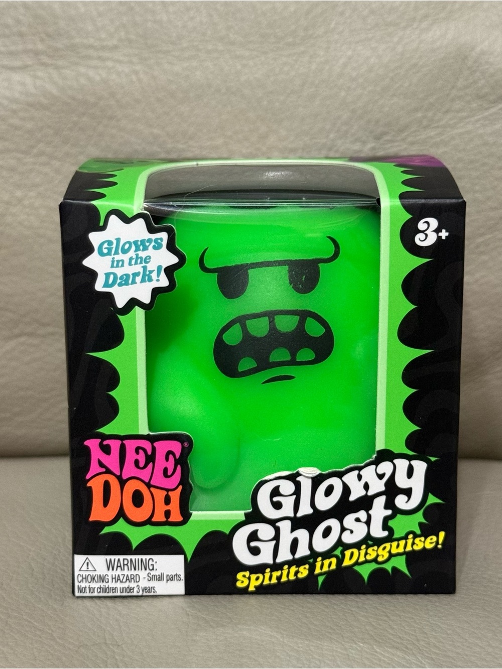 NEW NeeDoh Glowy Ghost Green Frankenstein Spirits in Disguise Glows in the Dark